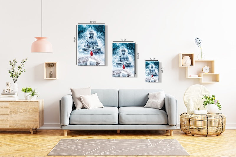 Lord Gautam Buddha Canvas Wall Art – Premium Satin Finish, Ready to Hang
