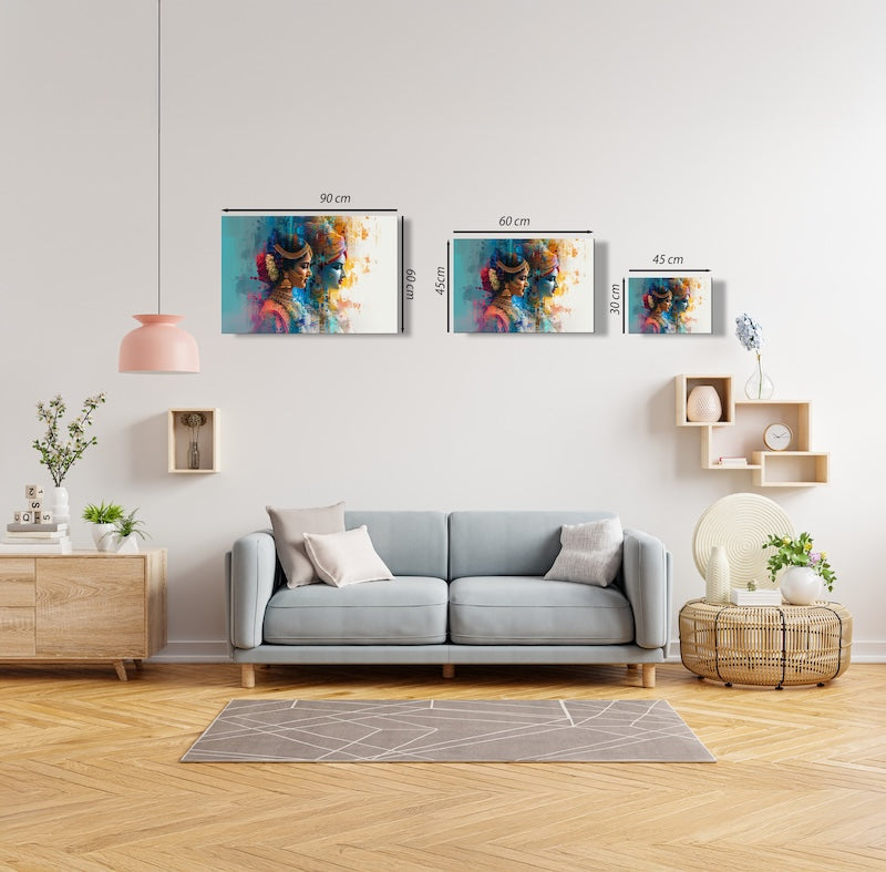 Radha Krishna Canvas Wall Art – Spiritual Home Decor
