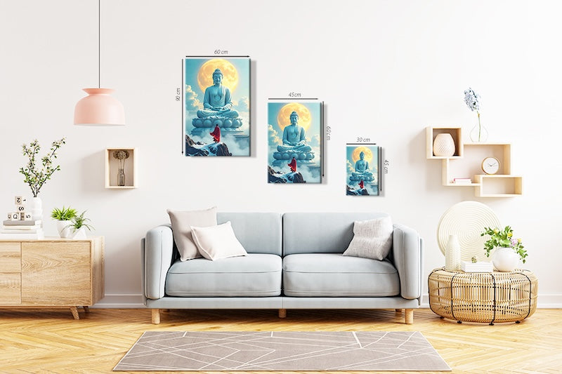 Gautam Buddha Canvas Wall Art – Premium Satin Finish, Ready to Hang