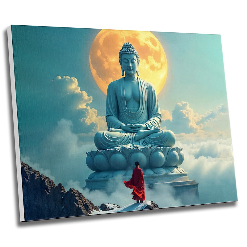 Gautam Buddha Canvas Wall Art – Premium Satin Finish, Ready to Hang