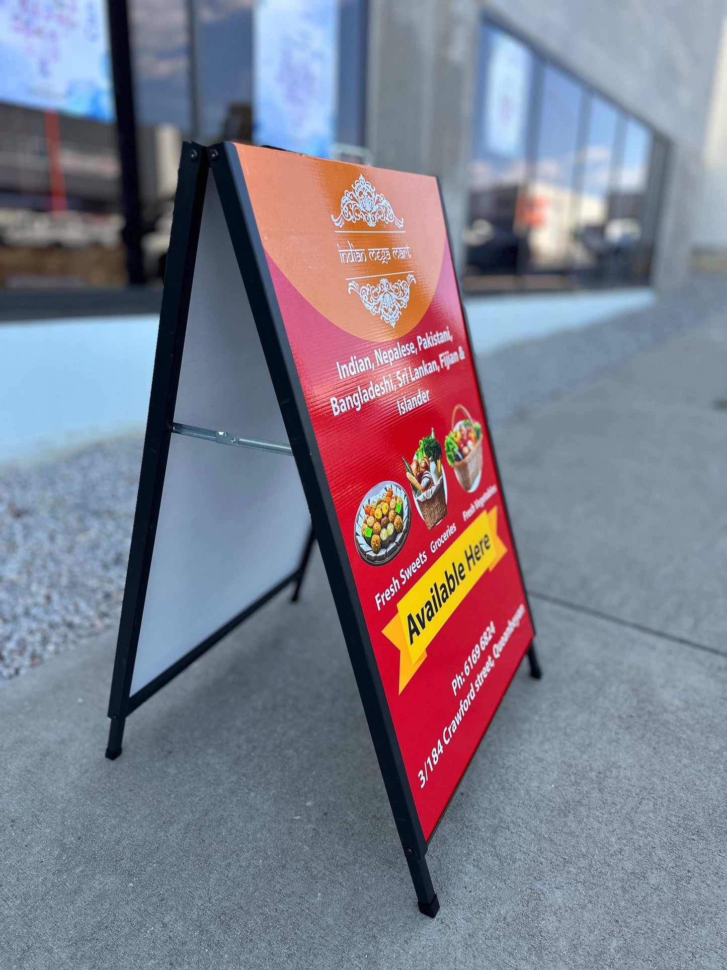 A-Frame for business | Road Side signage | Shop front standing triangular Design