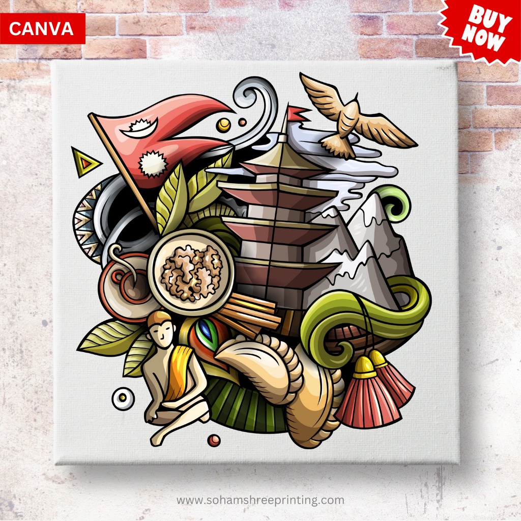 Nepal Heritage Canvas Wall Art Set