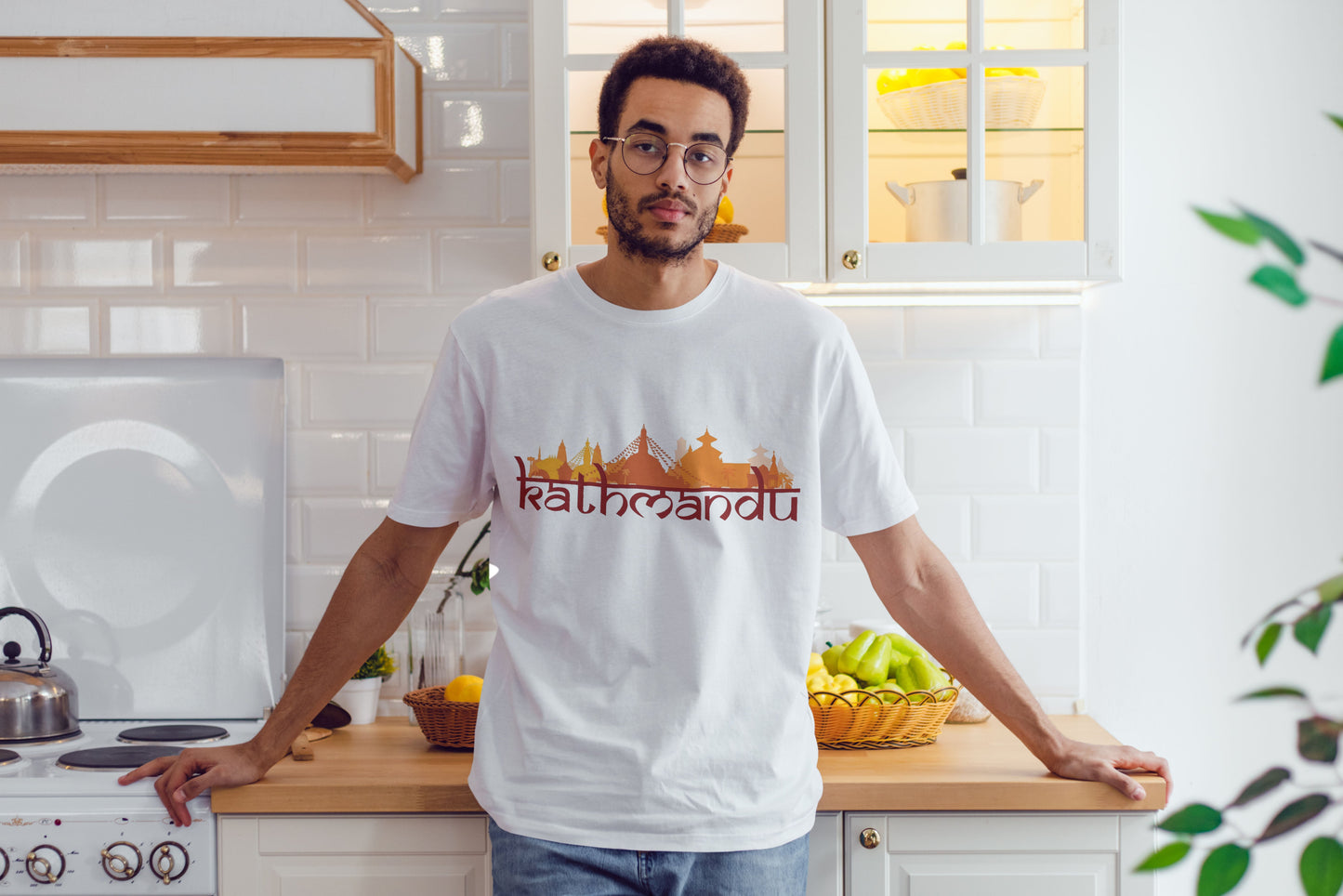 Kathmandu Pagoda Cityscape T-Shirt