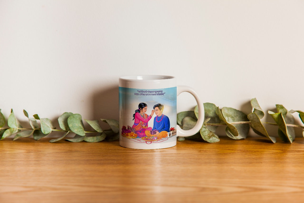 Tihar Bhai Tika Themed DTF Mug
