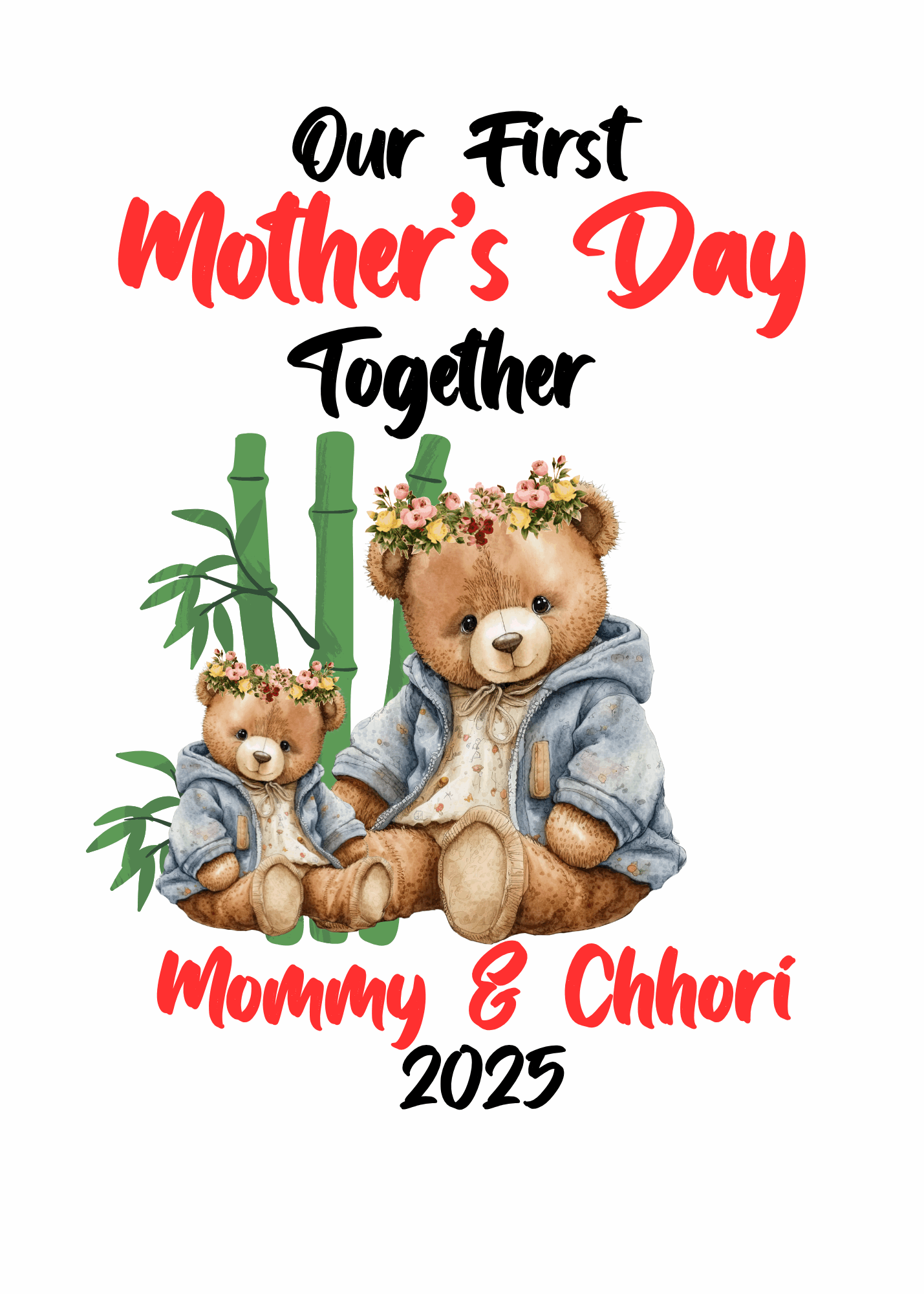 Personalised Our First Mother's Day Matching T-Shirt and Onesie Set | 1st Mother's Day Together | Mummy and Me | Mothers Day Gift | Keepsake