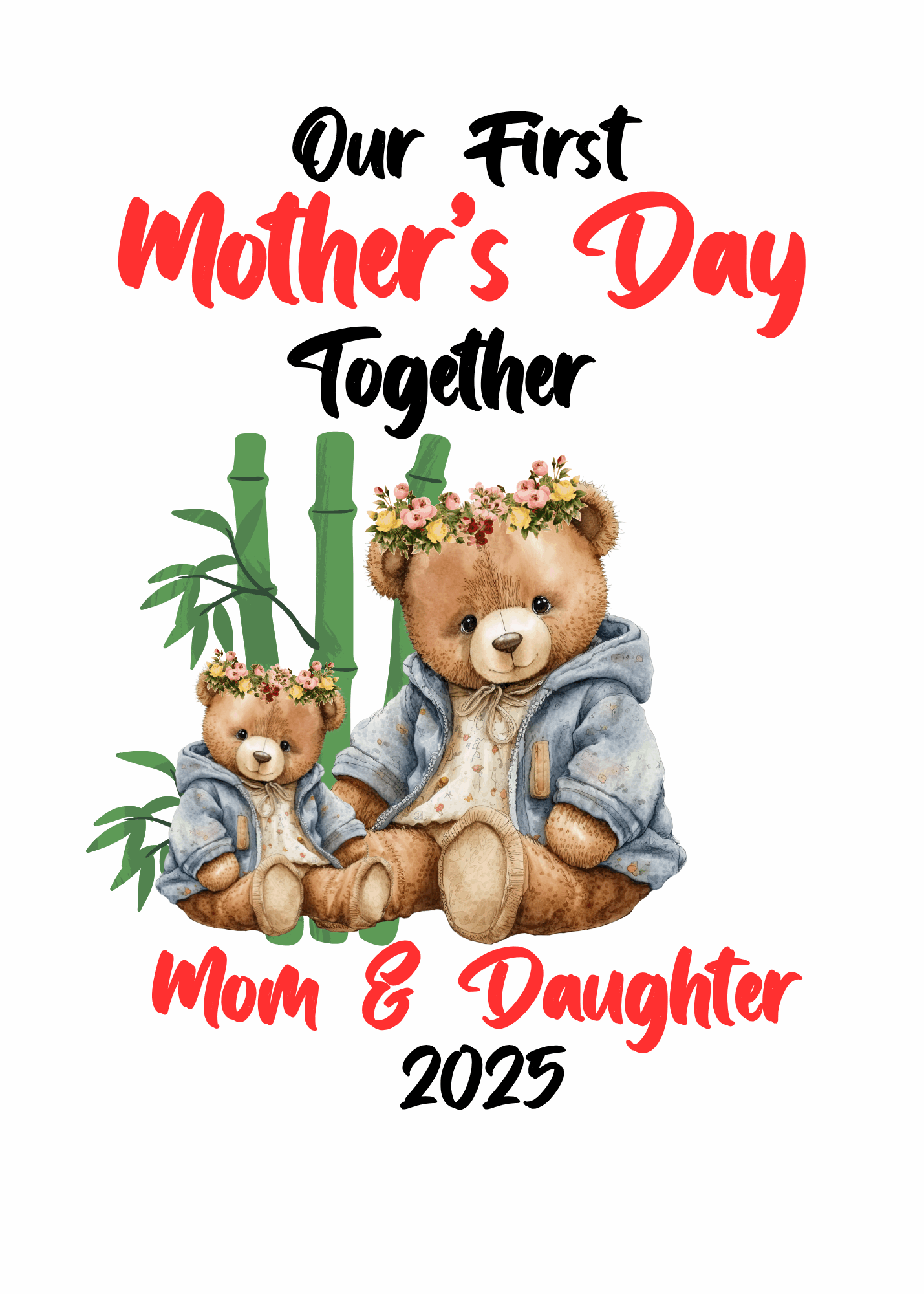 Personalised Our First Mother's Day Matching T-Shirt and Onesie Set | 1st Mother's Day Together | Mummy and Me | Mothers Day Gift | Keepsake