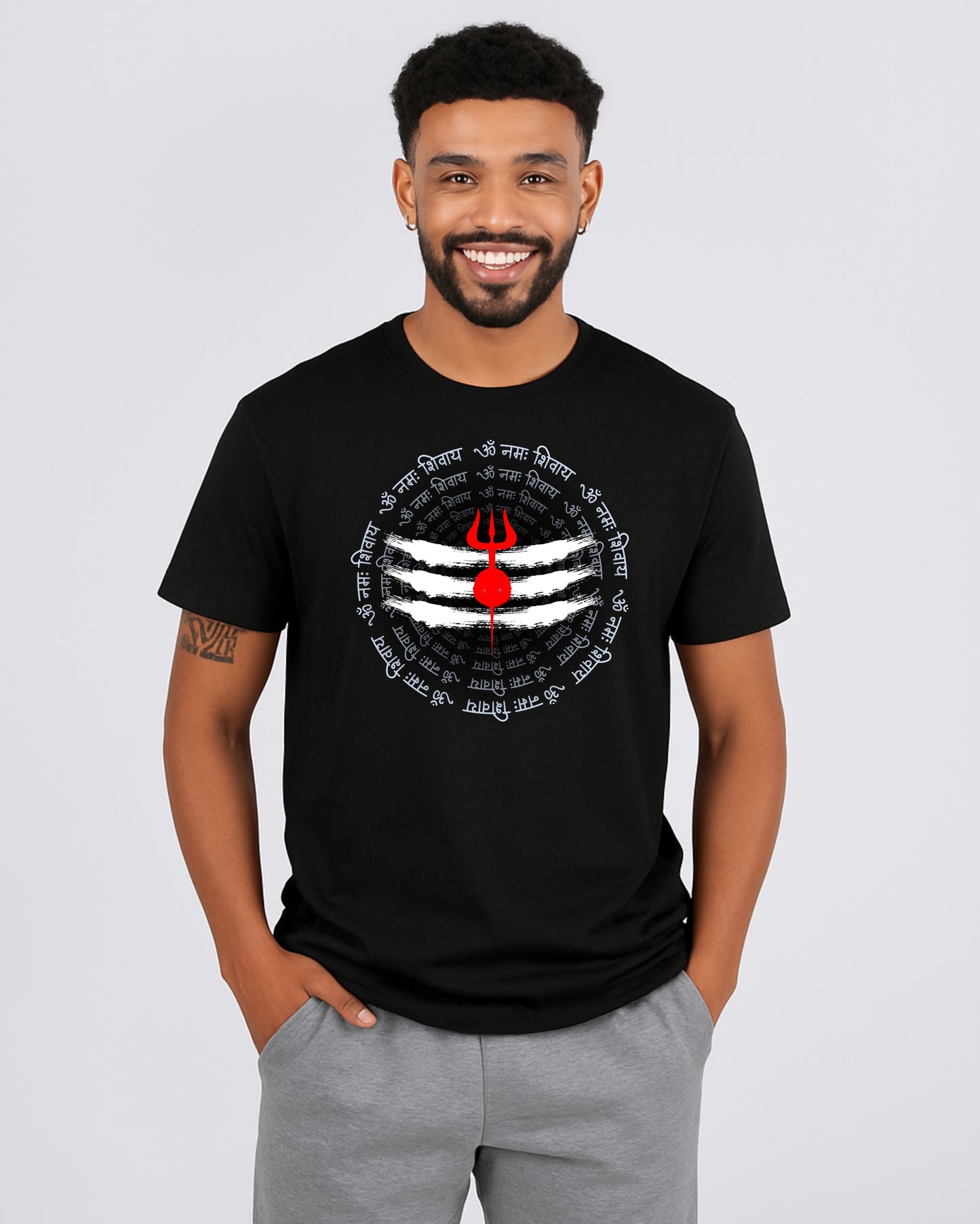 Shiva Lingam and "Om Namah Shivaya" T-Shirt