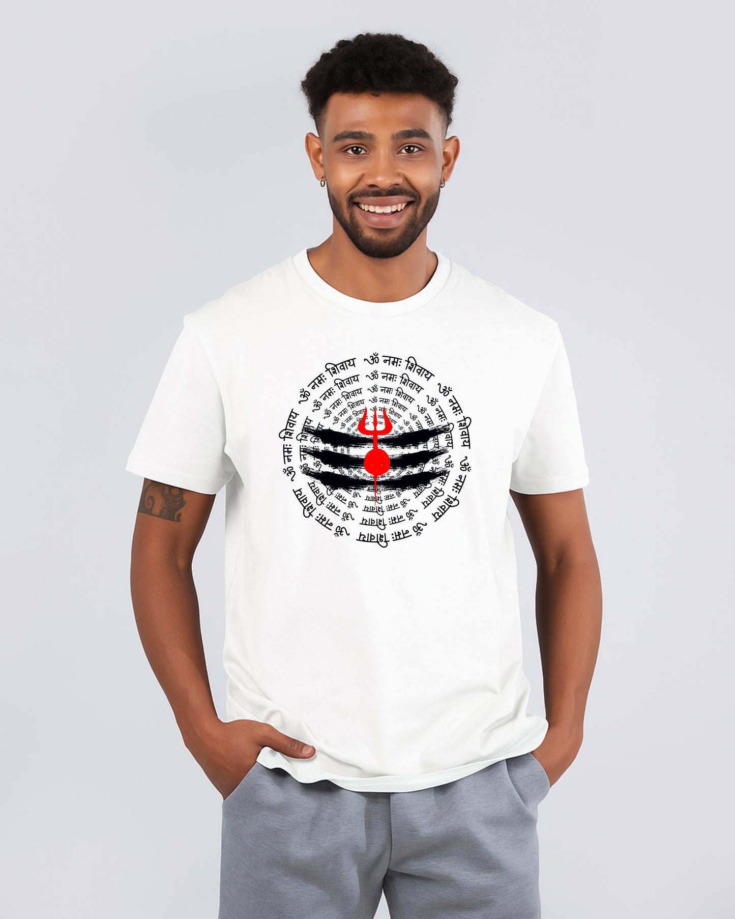 Shiva Lingam and "Om Namah Shivaya" T-Shirt