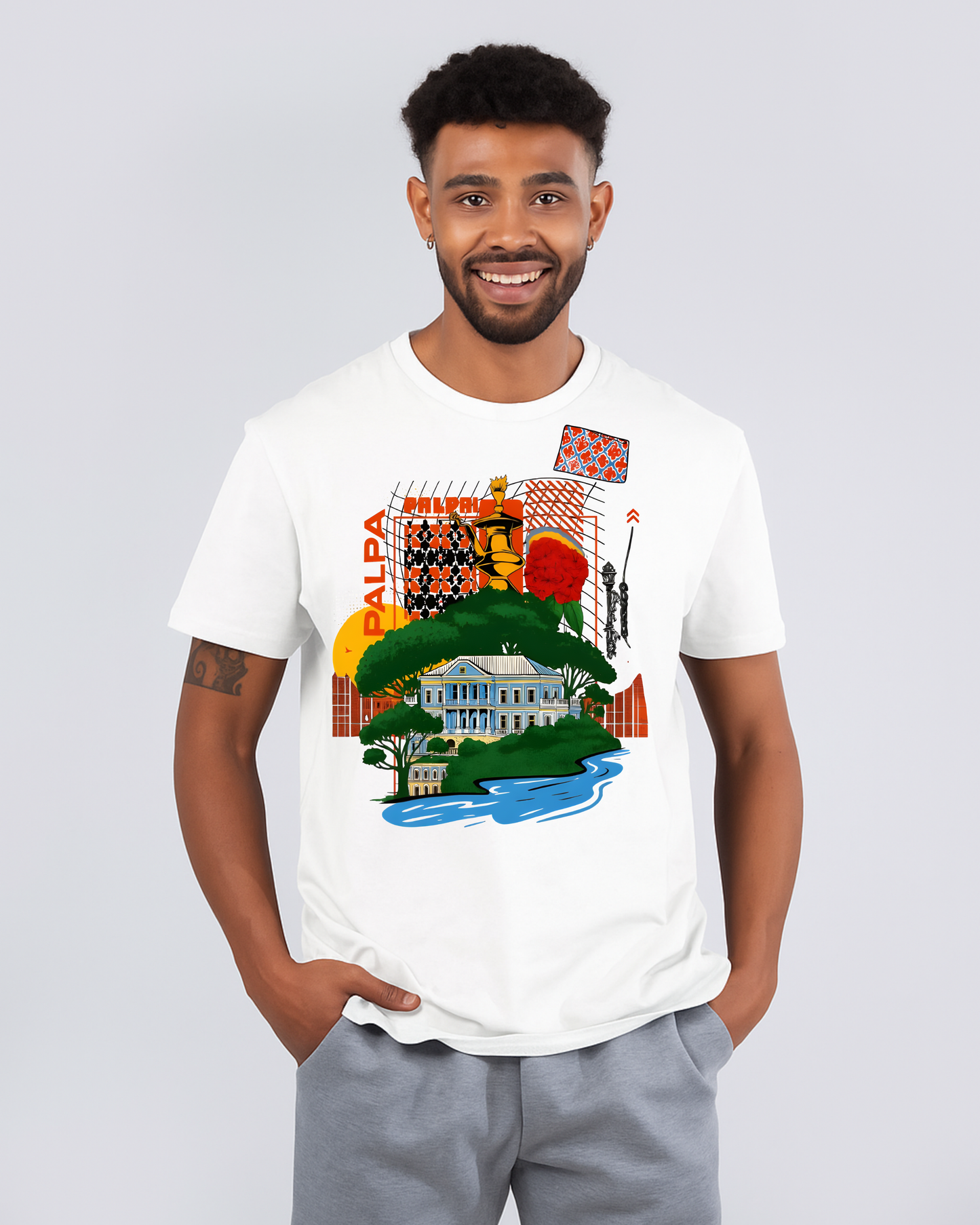 T-Shirt with Vibrant Palpa, Nepal Themed Graphic