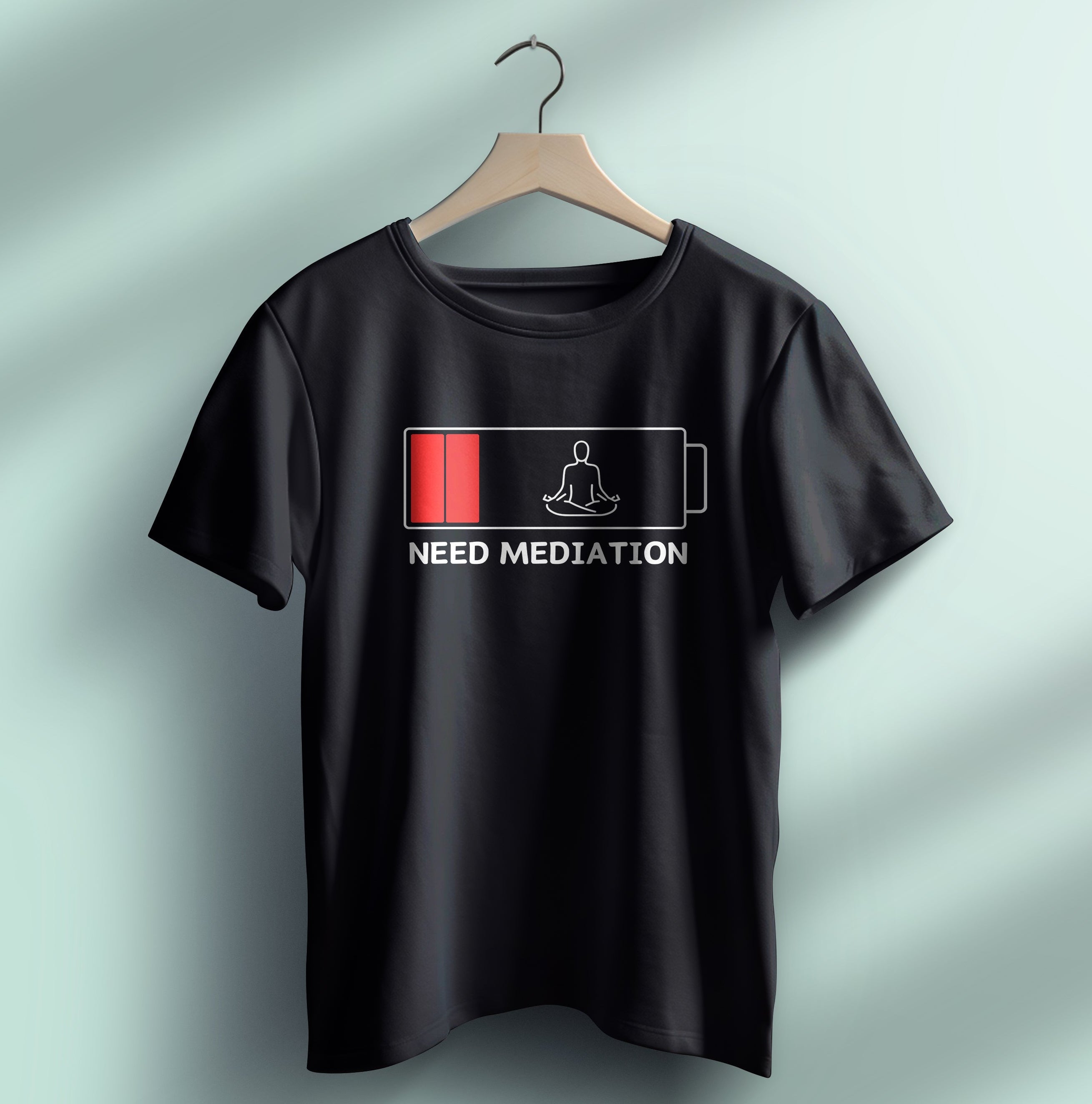 "Need Mediation" Low Battery Graphic T-Shirt