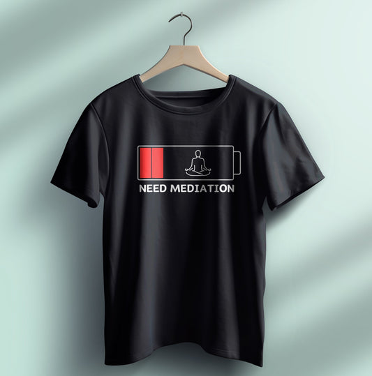 "Need Mediation" Low Battery Graphic T-Shirt