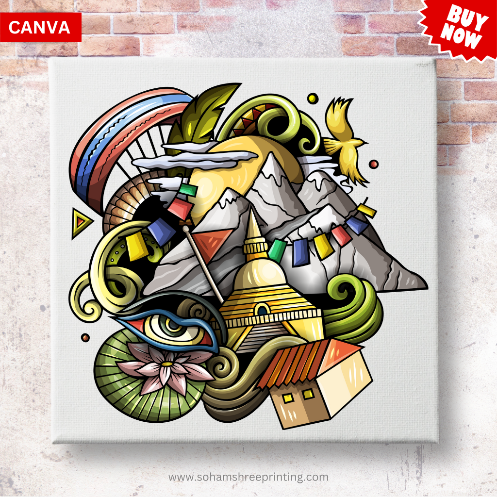Nepal Heritage Canvas Wall Art Set