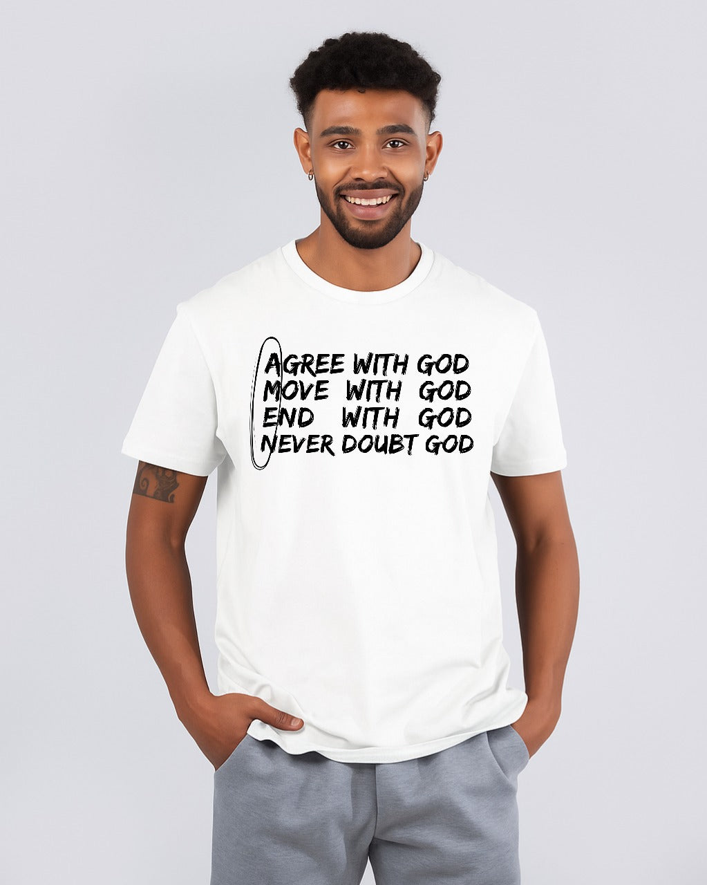 "Agree with God" Inspirational Slogan Tshirt