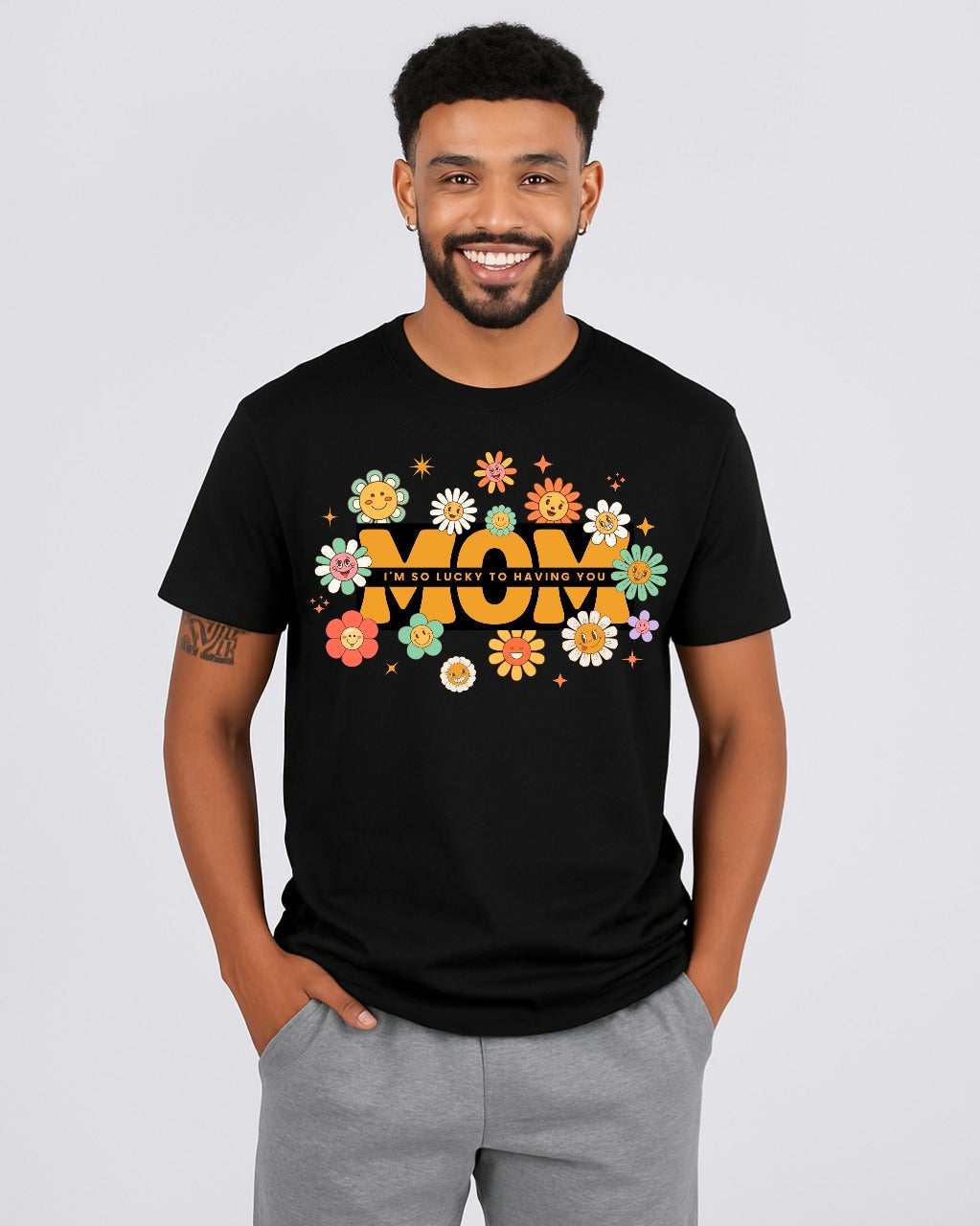 Retro Floral "MOM" T-Shirt