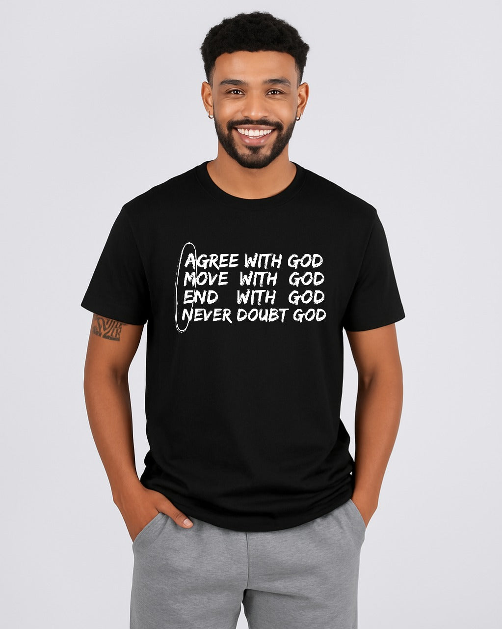 "Agree with God" Inspirational Slogan Tshirt
